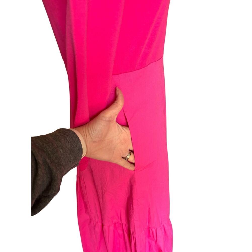 NWT Tuckernuck x Cameran Eubanks Marissa Dress Pink Midi Off Shoulder Pockets M - Picture 7 of 14